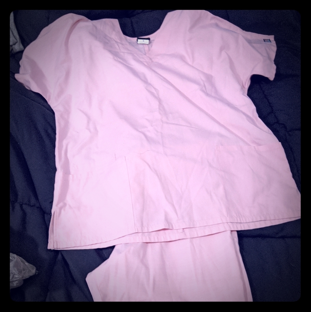Pink scrub set